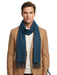 Lanvin 100% Virgin Wool Scarf – Herringbone Pattern, Elegant Fringed Design