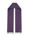 Lanvin Soft Luxurious 100% Wool Purple Fringe Scarf