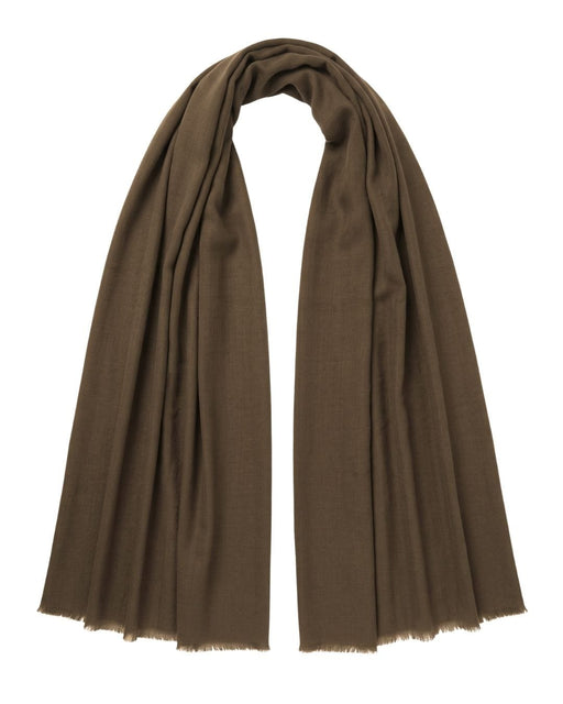 Lanvin 100% Cashmere Scarf – Luxurious Brown Wrap, Lightweight Elegance