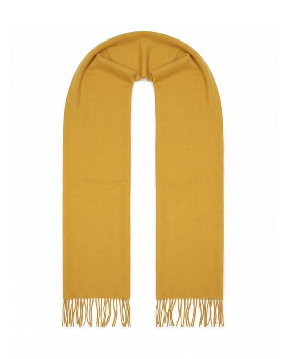 Lanvin Soft Luxurious Cashmere blend Yellow Fringe Scarf