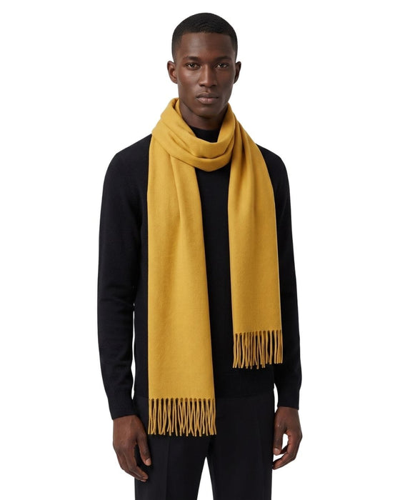 Lanvin Soft Luxurious Cashmere blend Yellow Fringe Scarf