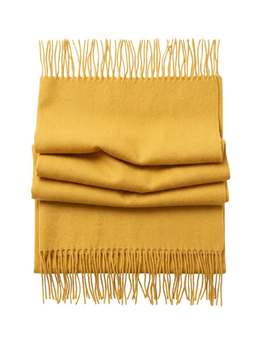 Lanvin Soft Luxurious Cashmere blend Yellow Fringe Scarf