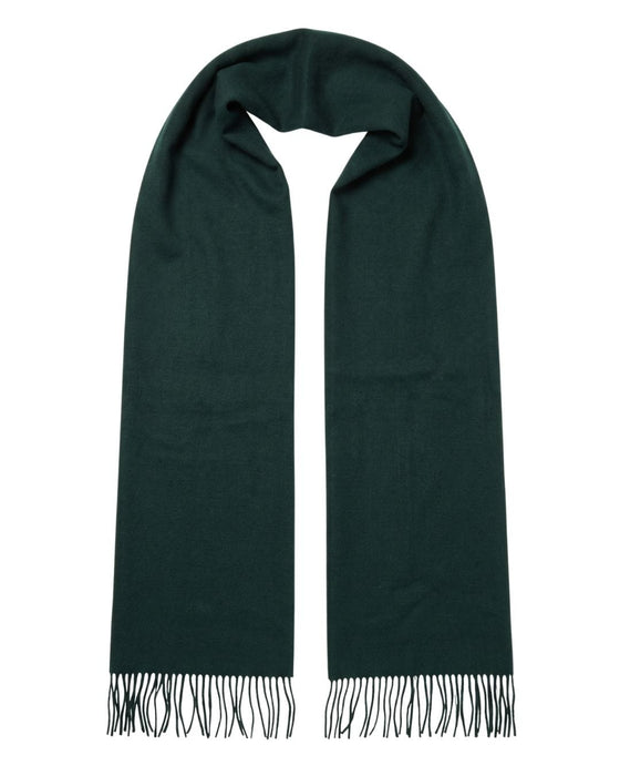Lanvin Soft Luxurious Cashmere and Wool Green Fringe Scarf