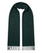 Lanvin Soft Luxurious Cashmere and Wool Green Fringe Scarf