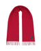 Lanvin Soft Luxurious 100% Wool Red Fringe Scarf