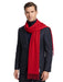 Lanvin Soft Luxurious Cashmere and Wool Red Fringe Scarf
