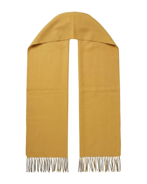 Lanvin Soft Luxurious Cashmere and Wool Yellow Fringe Scarf