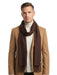 Lanvin Soft Luxurious Cashmere and Wool brown Fringe Scarf
