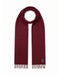 Lanvin Soft Luxurious 100% Wool Burgandy Red Fringe Scarf