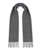 Lanvin 100% Wool Scarf - Lightweight Grey Wrap with Fringe