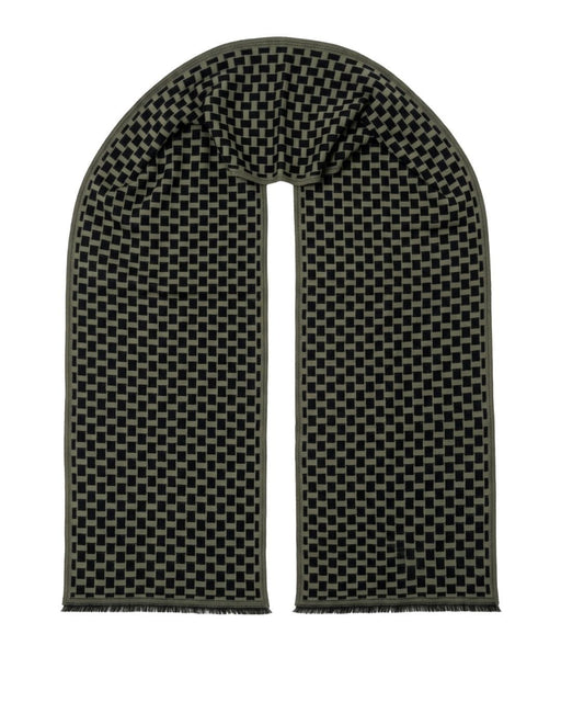 Lanvin Soft Luxurious 100% Wool Green Fringe Scarf