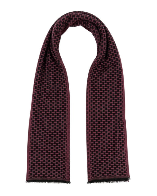 Lanvin Soft Luxurious 100% Wool Red Fringe Scarf