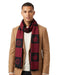 Lanvin Soft Luxurious 100% Wool Red Fringe Scarf
