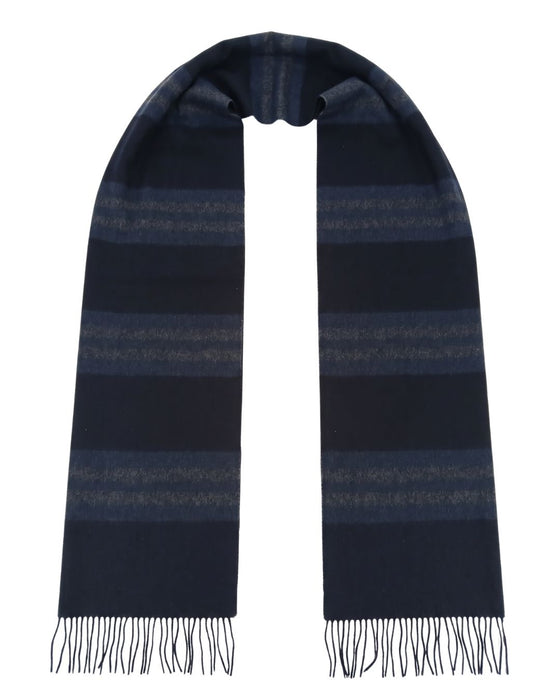 Lanvin Soft Luxurious 100% Cashmere Blue Fringe Scarf