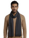 Lanvin Soft Luxurious 100% Wool Gray Fringe Scarf