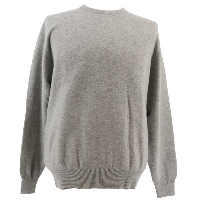 Maglierie di Perugia Cashmere Blend Mens Grey  Crewneck Sweater-XXL