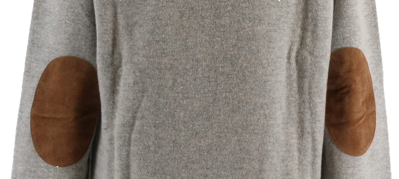 Maglierie di Perugia Cashmere Blend Mens Grey  Crewneck Sweater-XXL