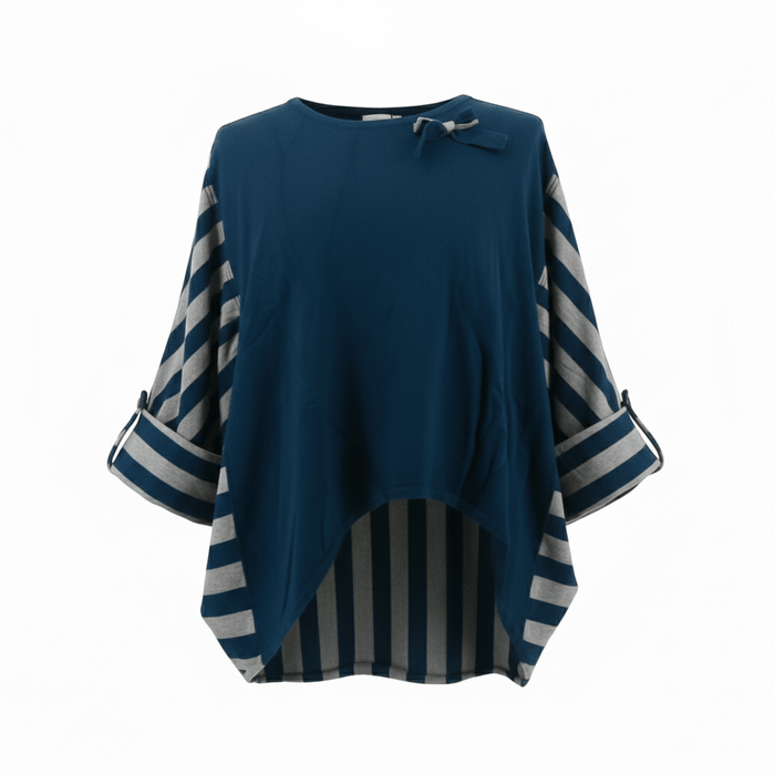 Maglierie Di Perugia Grey/Teal Batwing Sweater