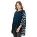 Maglierie Di Perugia Grey/Teal Batwing Sweater