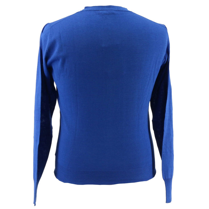 Maglierie di Perugia Cotton Silk Blend Mens Electric Blue Cardigan