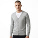 Maglierie di Perugia Cotton Silk Blend Mens Grey Cardigan