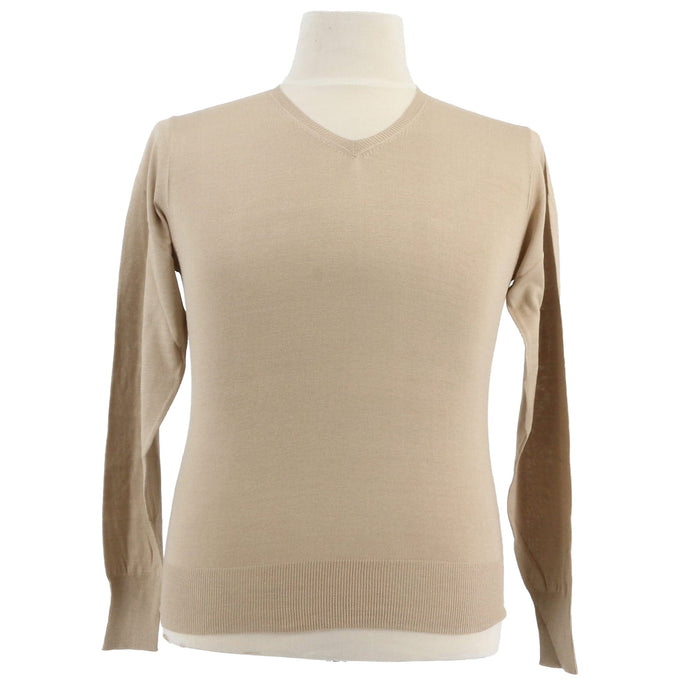 Maglierie di Perugia Cashmere Silk Blend Mens Blue V-Neck Sweater-XS