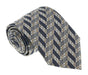 Missoni U5097 Silver/Gold Chevron 100% Silk Tie
