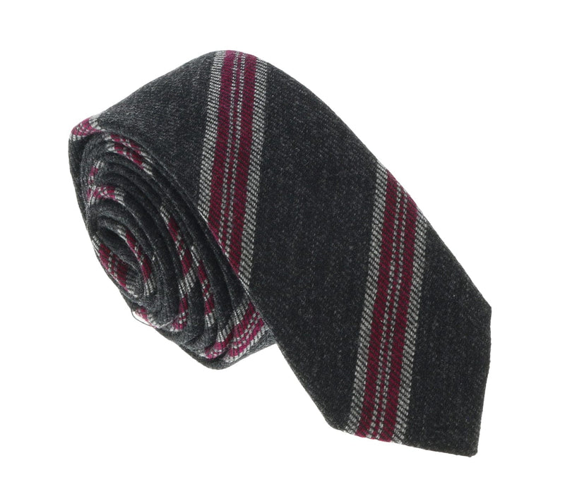 Missoni U5144 Gray/Fuschia Awning 100% Silk Tie