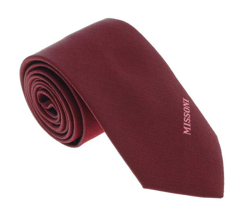Missoni U5564 Burgundy Chevron 100% Silk Tie