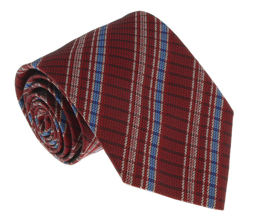 Missoni U4523 Red/Blue Madras 100% Silk Tie