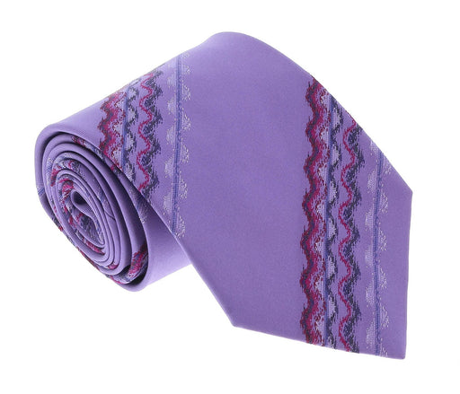 Missoni U3829  Violet Sharkskin 100% Silk Ties