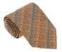 Missoni U5297 Brown/Gold Sharkskin 100% Silk Tie