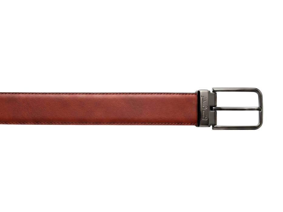 Pierre Cardin Chestnut Stitched Prestige Brown Adjustable Belt-50
