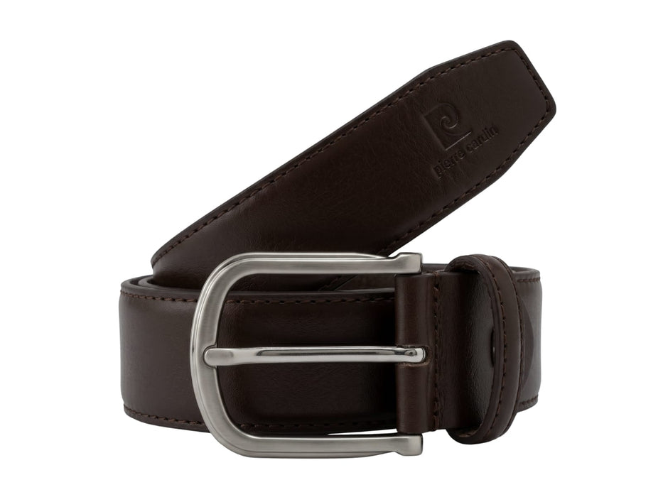 Pierre Cardin Brown Stiched Mens Adjustable Belt-46