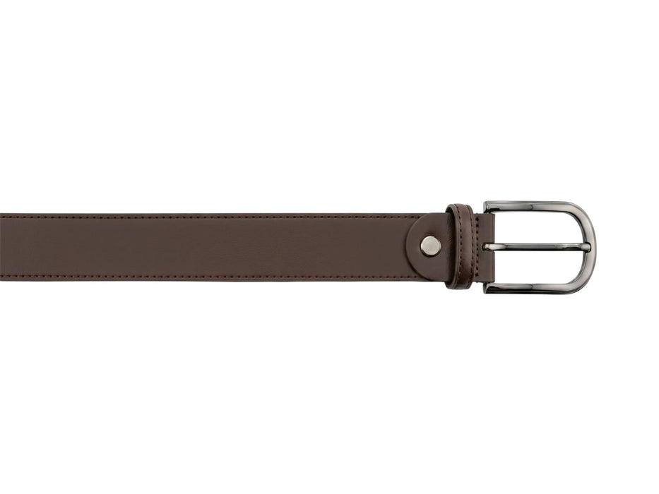 Pierre Cardin Brown Round Buckle Mens Adjustable Belt