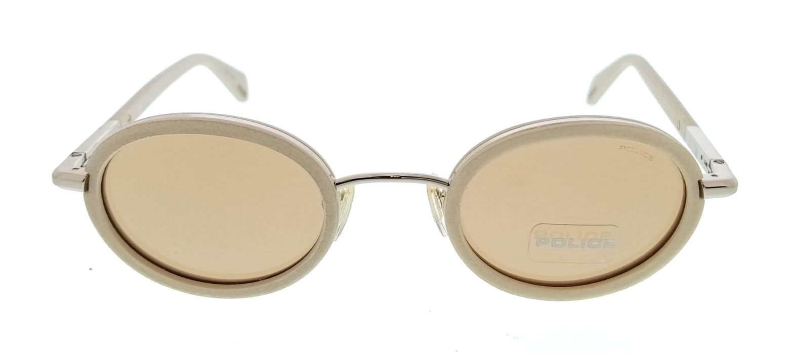 POLICE PLA21 594G White Oval Womens Sunglasses
