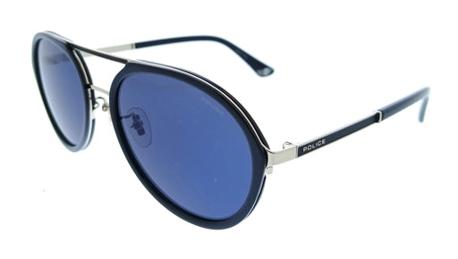 POLICE PLA57 579B Blue Aviator Mens Sunglasses