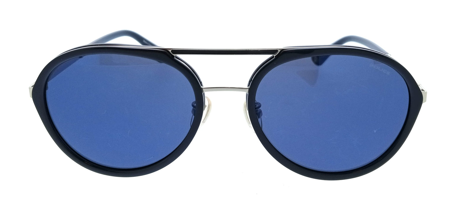 POLICE PLA57 579B Blue Aviator Mens Sunglasses