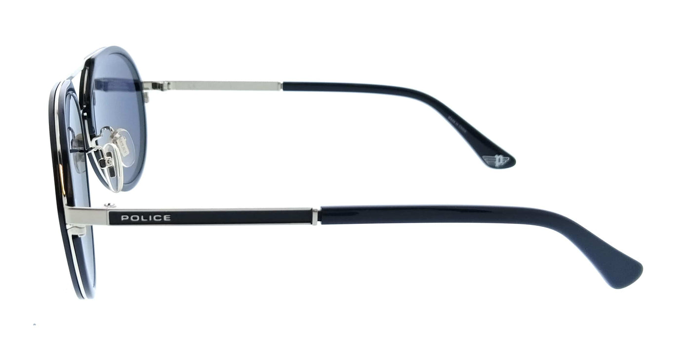 POLICE PLA57 579B Blue Aviator Mens Sunglasses