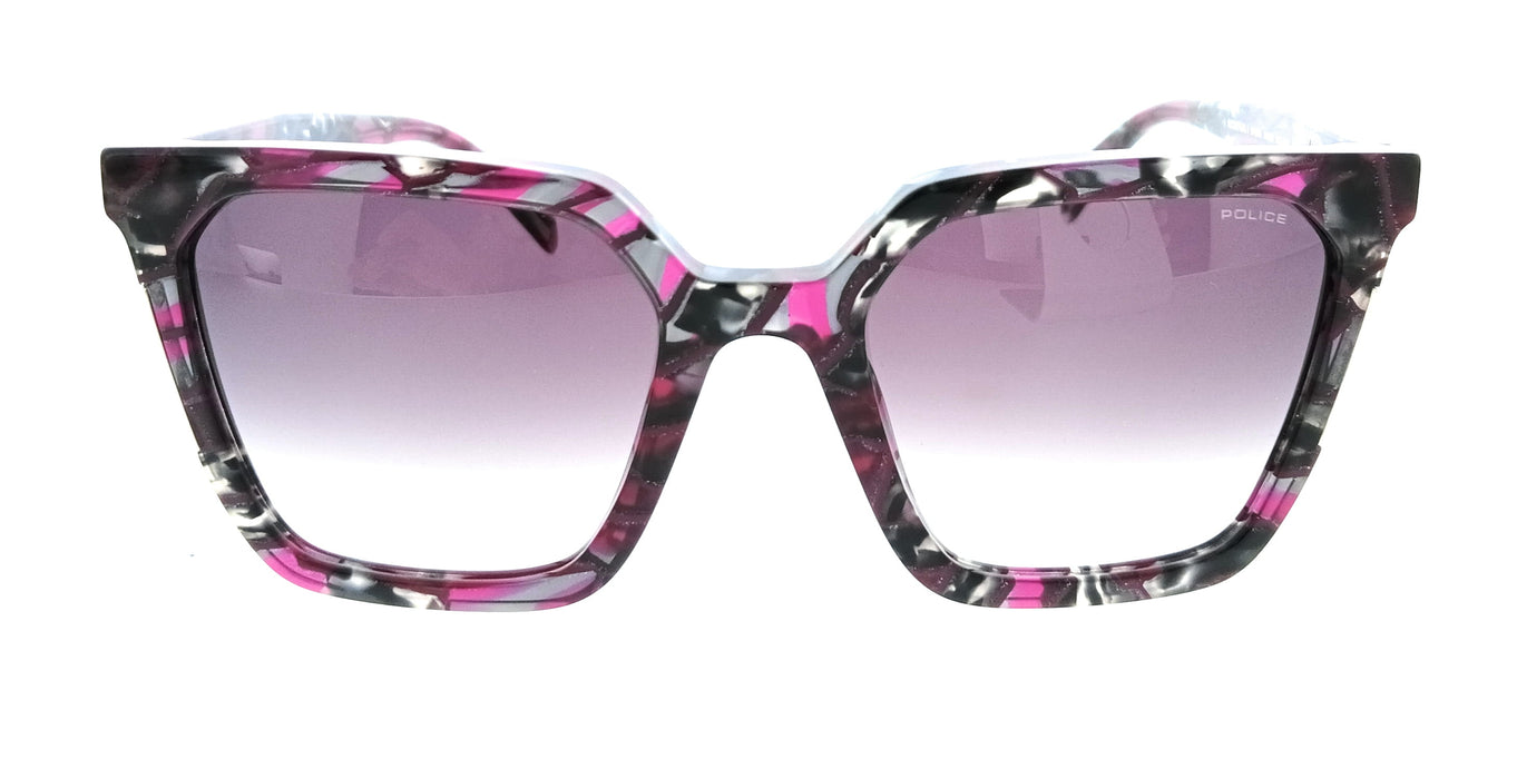 POLICE PLD33 0XAY Burgundy Square Womens Sunglasses