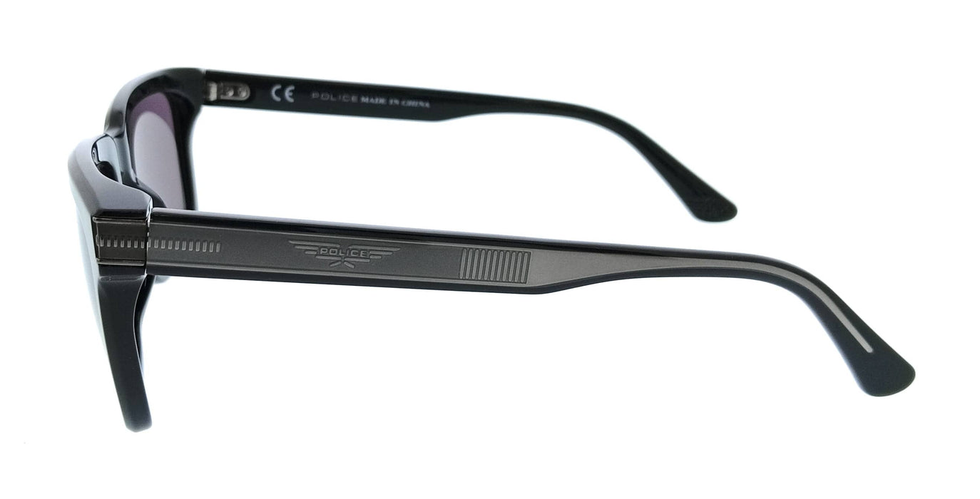 POLICE PLF12 700 Black Square Mens Sunglasses