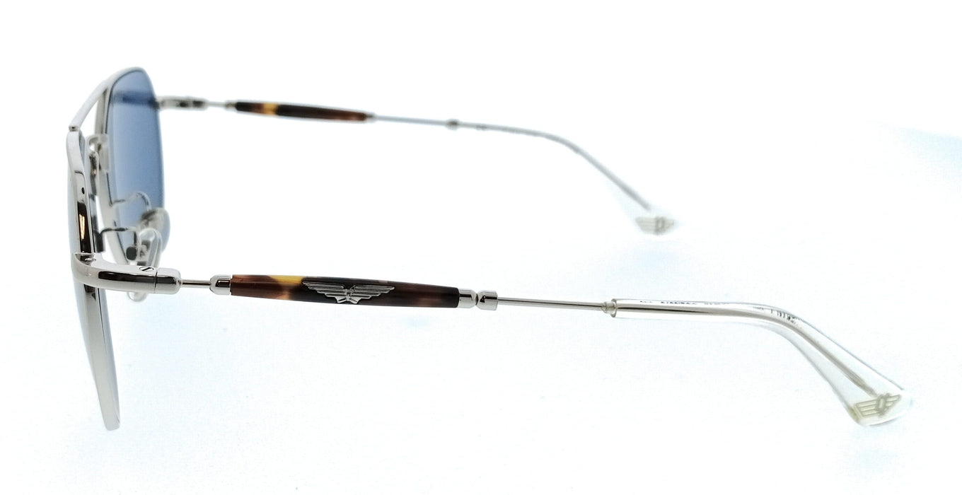 POLICE PLF14 579 Silver Geometric Unisex Sunglasses