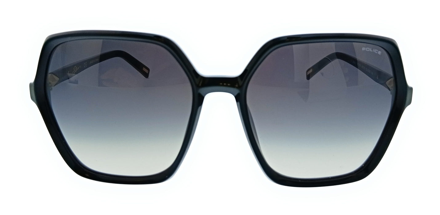 POLICE PLF36 700 Black Geometric Womens Sunglasses
