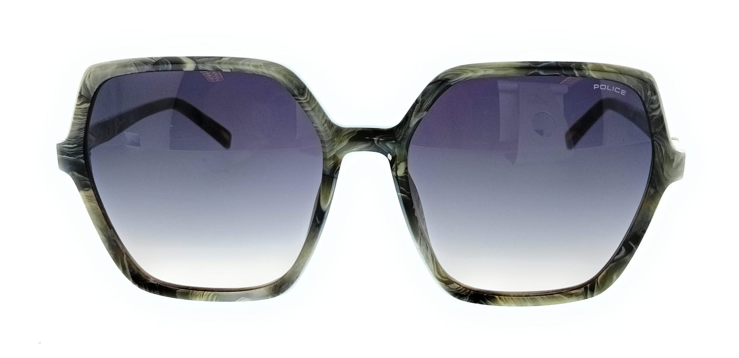 POLICE PLF36 890 Grey Geometric Womens Sunglasses