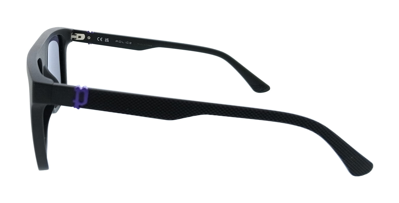 POLICE PLF61 U28W Black Square Mens Sunglasses