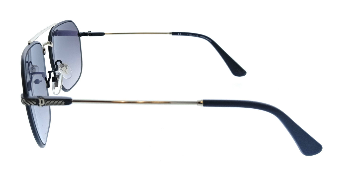 POLICE PLF64 579 Silver Geometric Mens Sunglasses