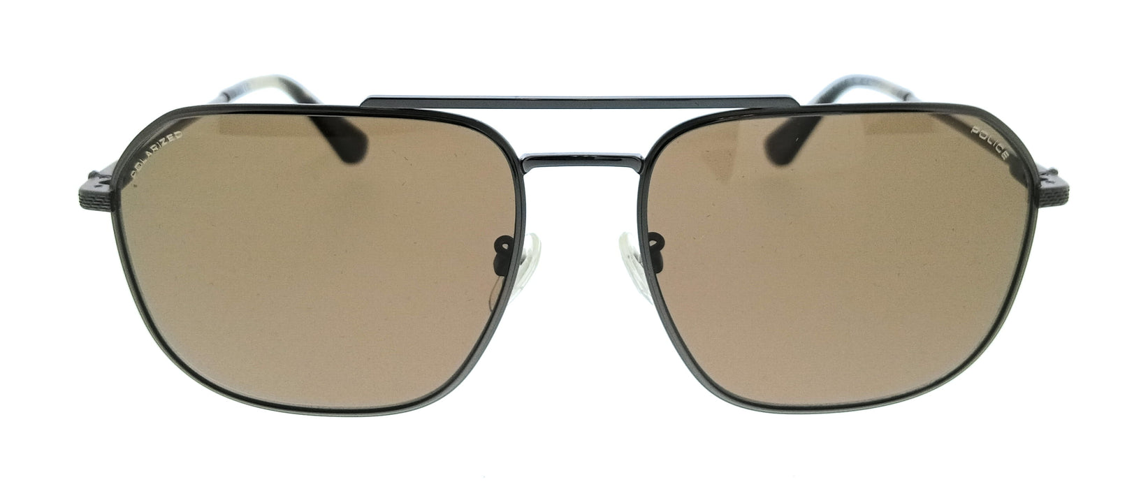 POLICE PLF64 568P Gunmetal Geometric Mens Sunglasses