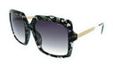 POLICE PLG20 06RT Shiny Green Havana+Black Square Womens Sunglasses