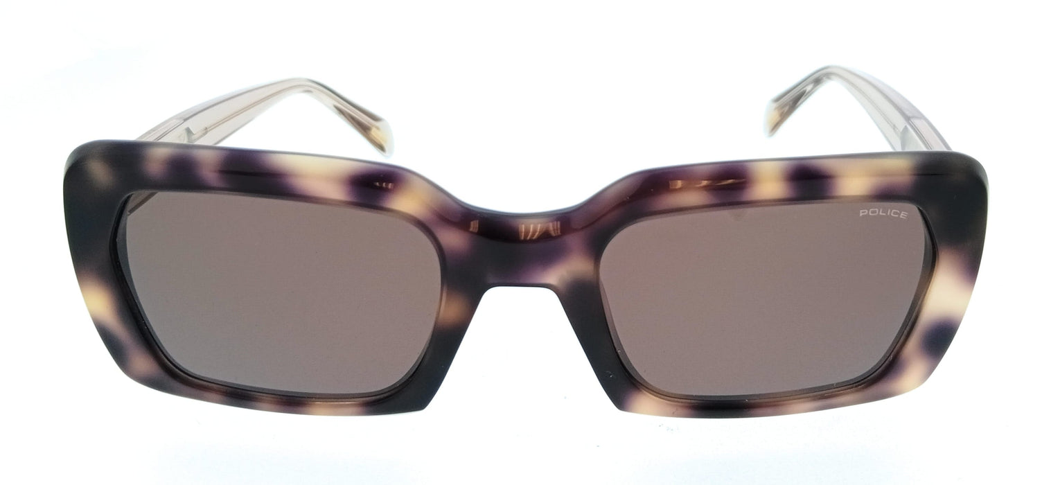 POLICE PLG21 07UX Brown Square Womens Sunglasses