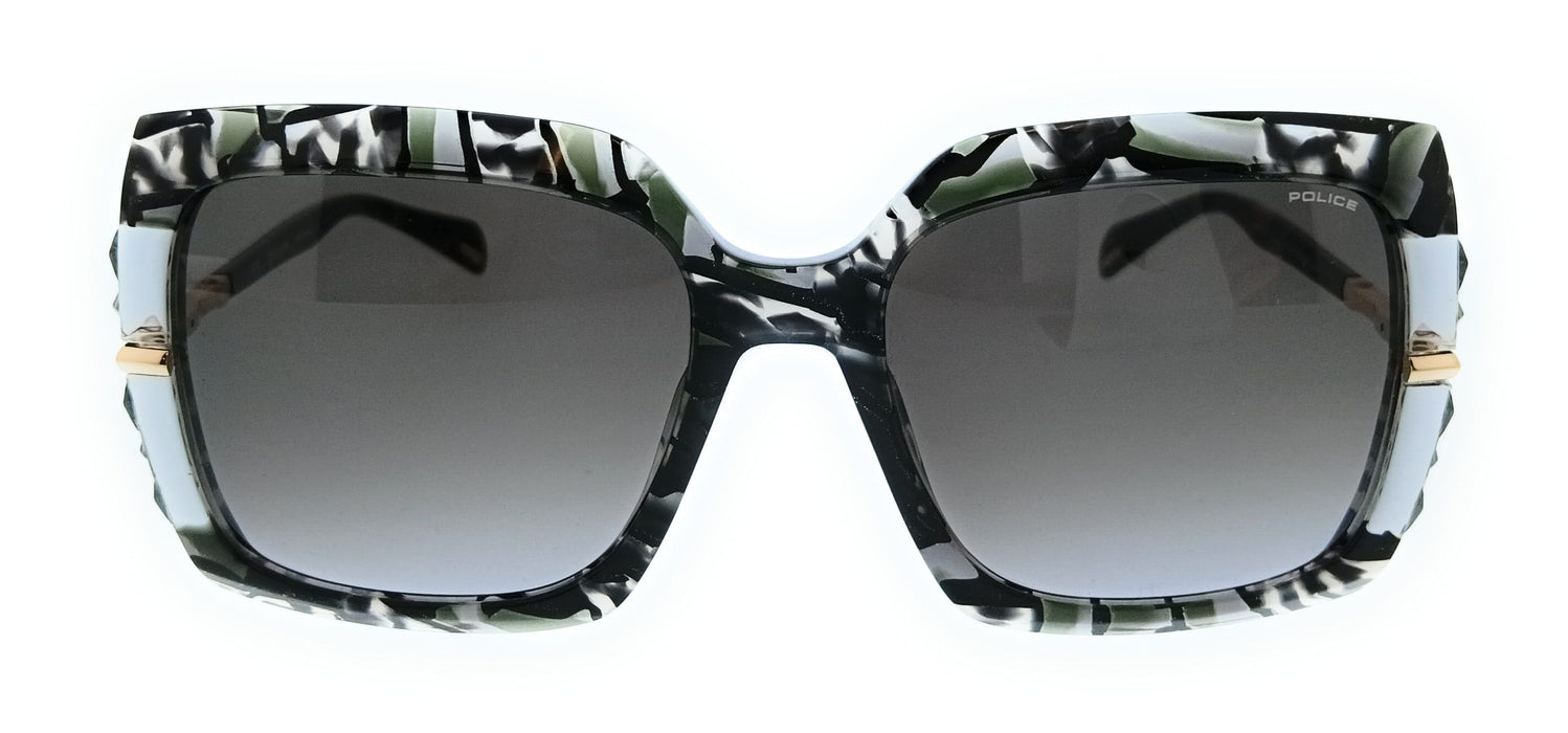 POLICE PLG23 06RT Brown Square Womens Sunglasses